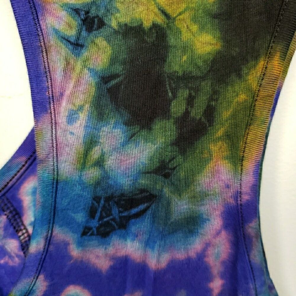 Tie Dye Sleeveless Sun Dress Pockets Summer Casual Loose Beach Cover Up Large XL - Picture 11 of 15